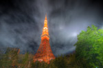ハイダイナミックレンジ写真 - 東京タワーを夜景で@赤羽橋
