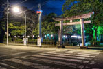 ハイダイナミックレンジ写真 - 横断歩道と三島大社の深夜@三島